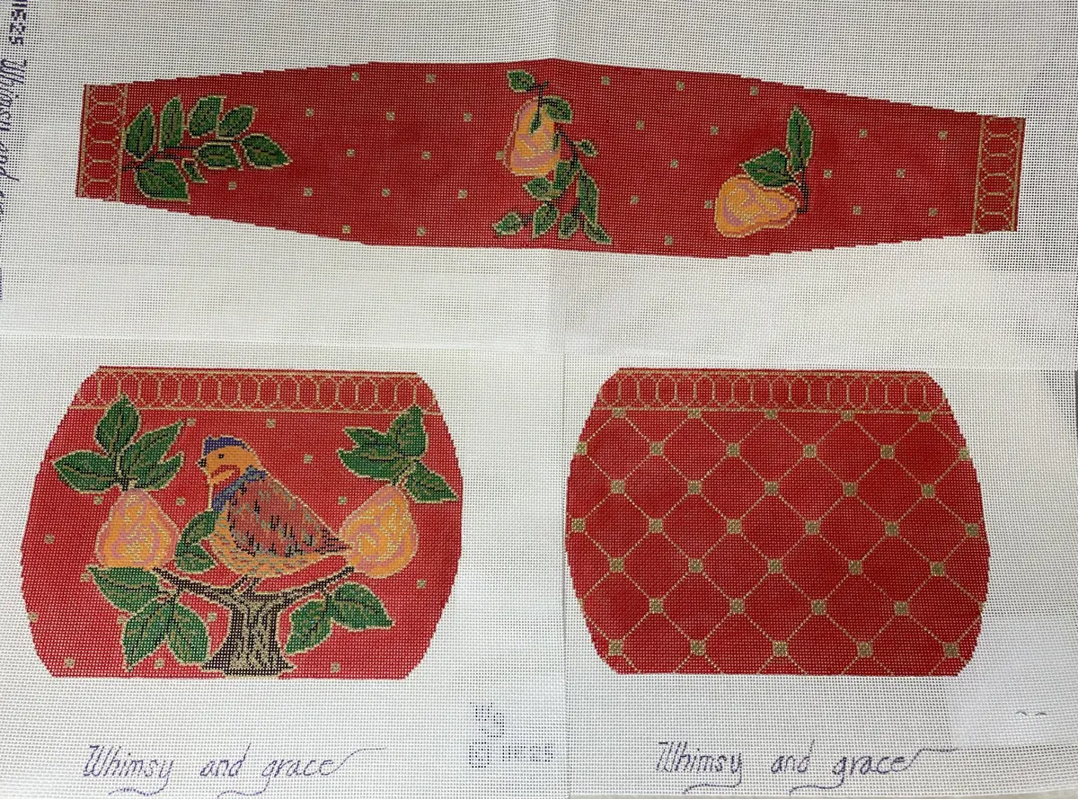 * Whimsy And Grace Wg11625/ 3 Piece Christmas Partridge Purse 1