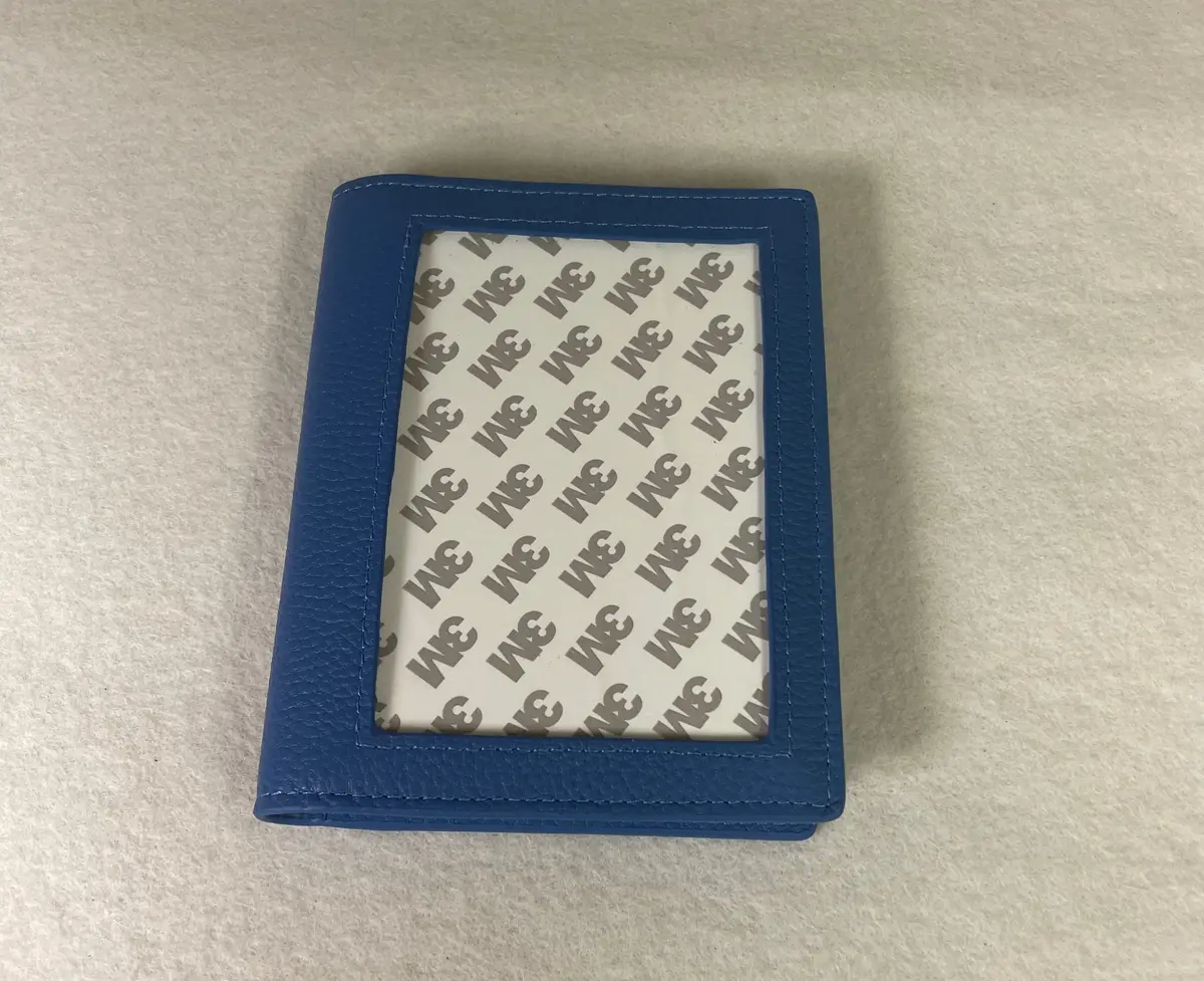 Rachel Barri Self Finishing Passport Cover- Cadet Blue 1