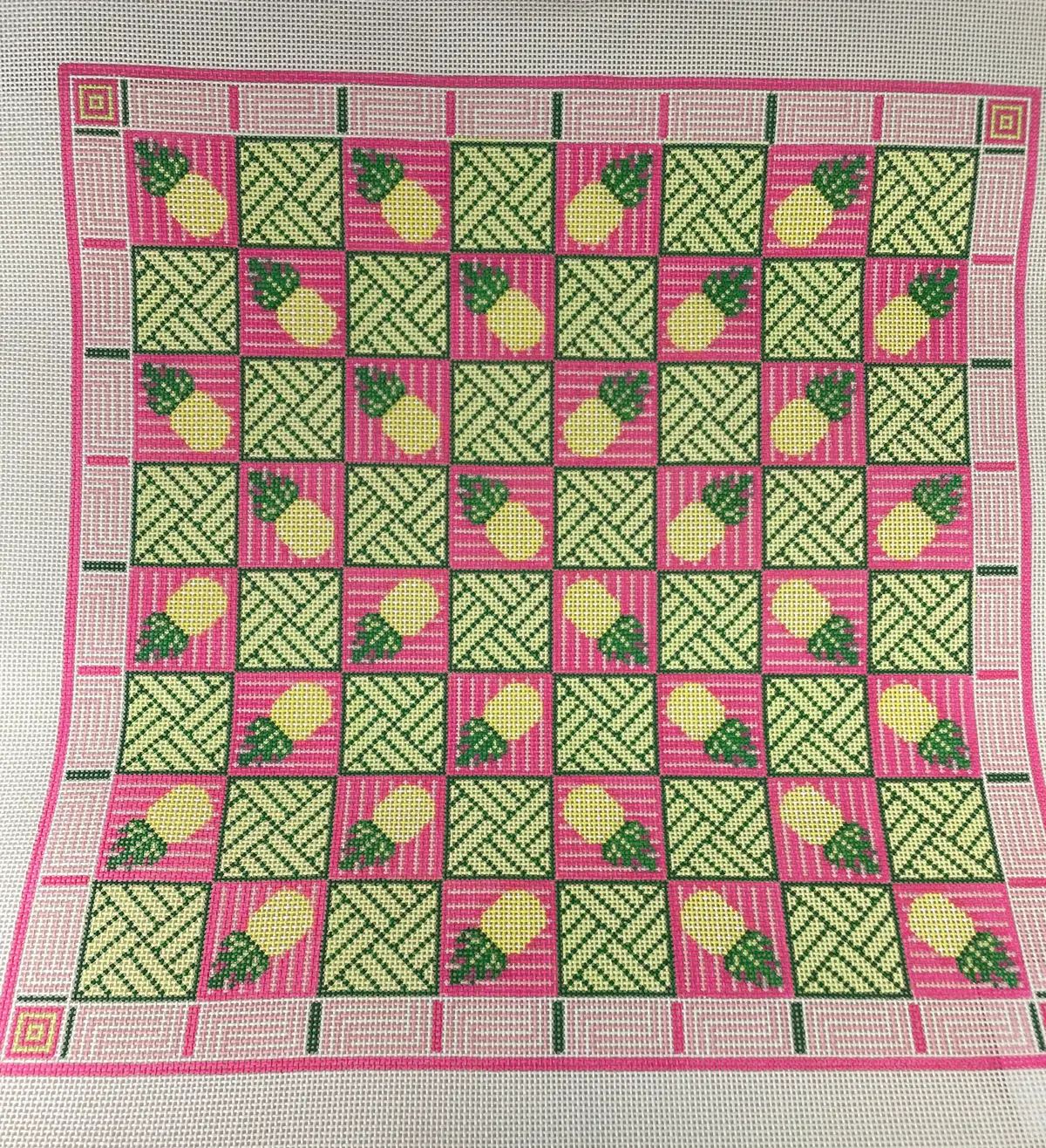 * Sct Designs Kcd2502 Pineapple Gameboard - Pink And Green 1