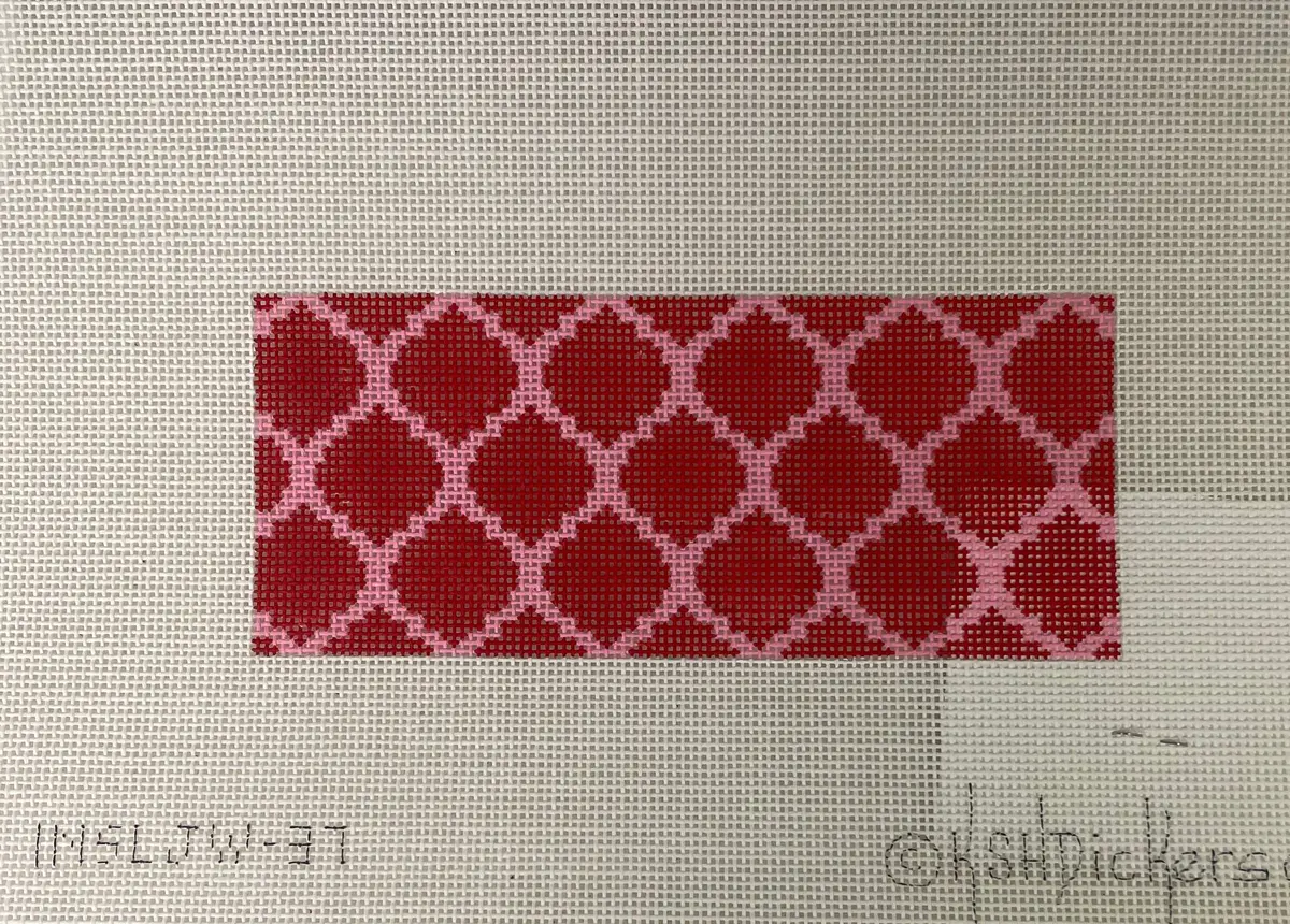 * Kate Dickerson Insljw-37 Quatrefoil Red/ Pink Insert 1