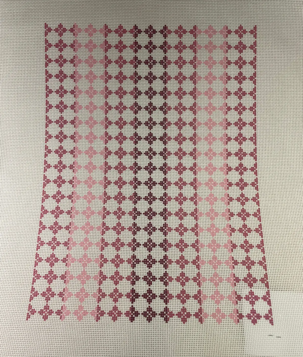 * Anne Fisher Needlepoint Af44 Pink Medallion Envelope Clutch 1