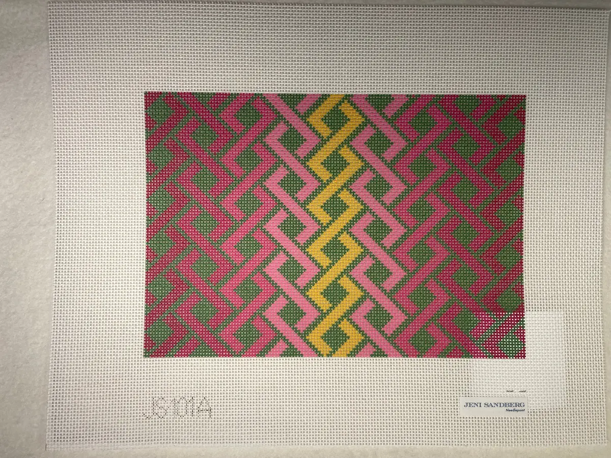 * Jeni Sandberg Js-101A Hicks Clutch- Pink/Green/Yellow 1