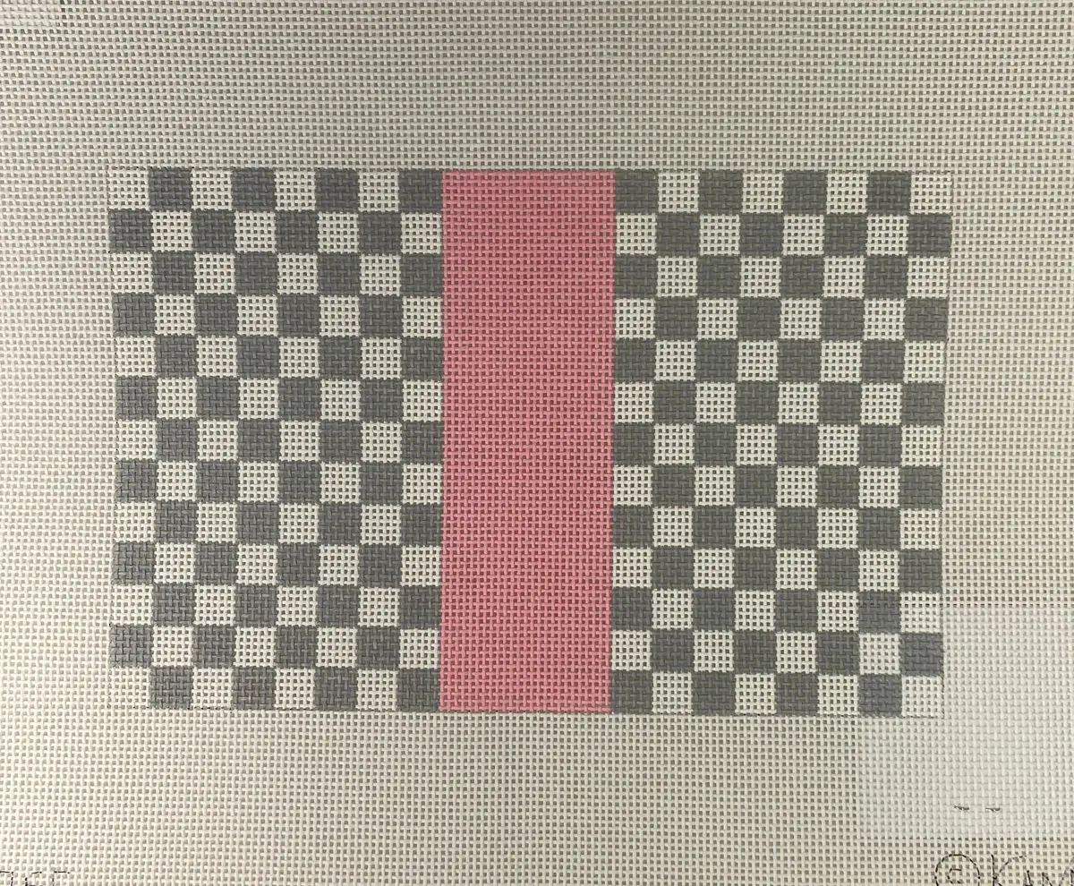 * Kimberly Ann Sf06e Louis Square, Gray/ White- Pink Stripe 1