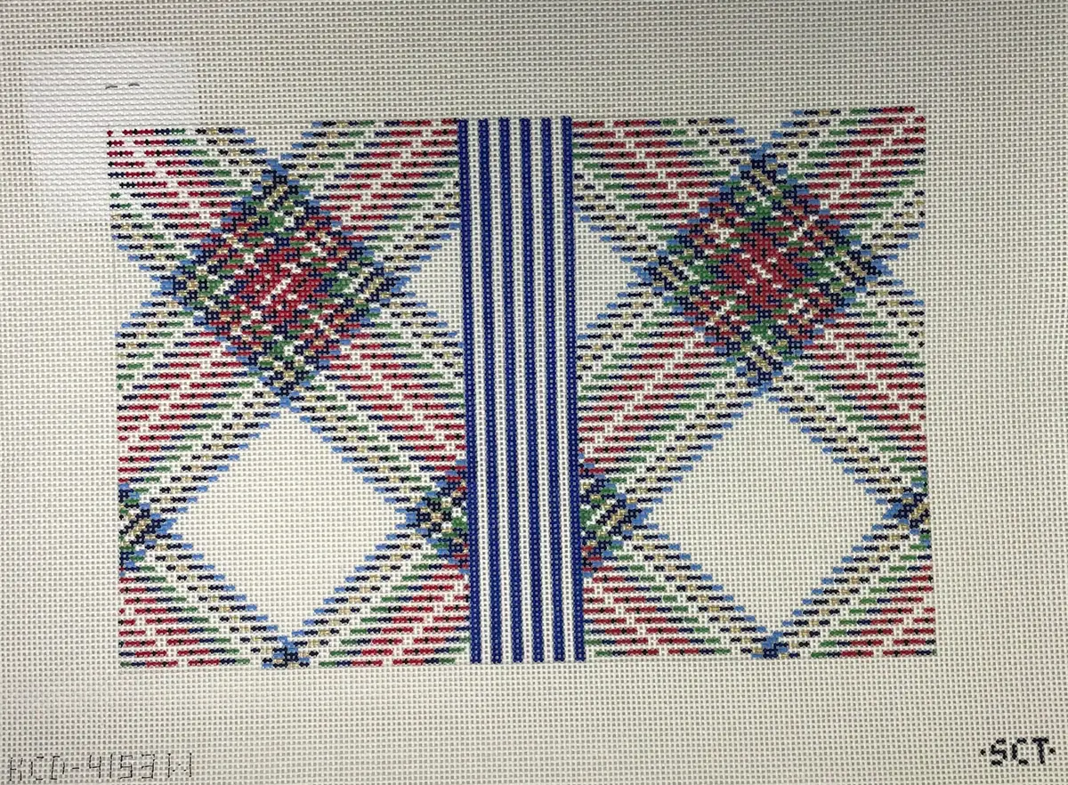 * Sct Designs Kcd4153w Tartan Plaid Clutch-White 1