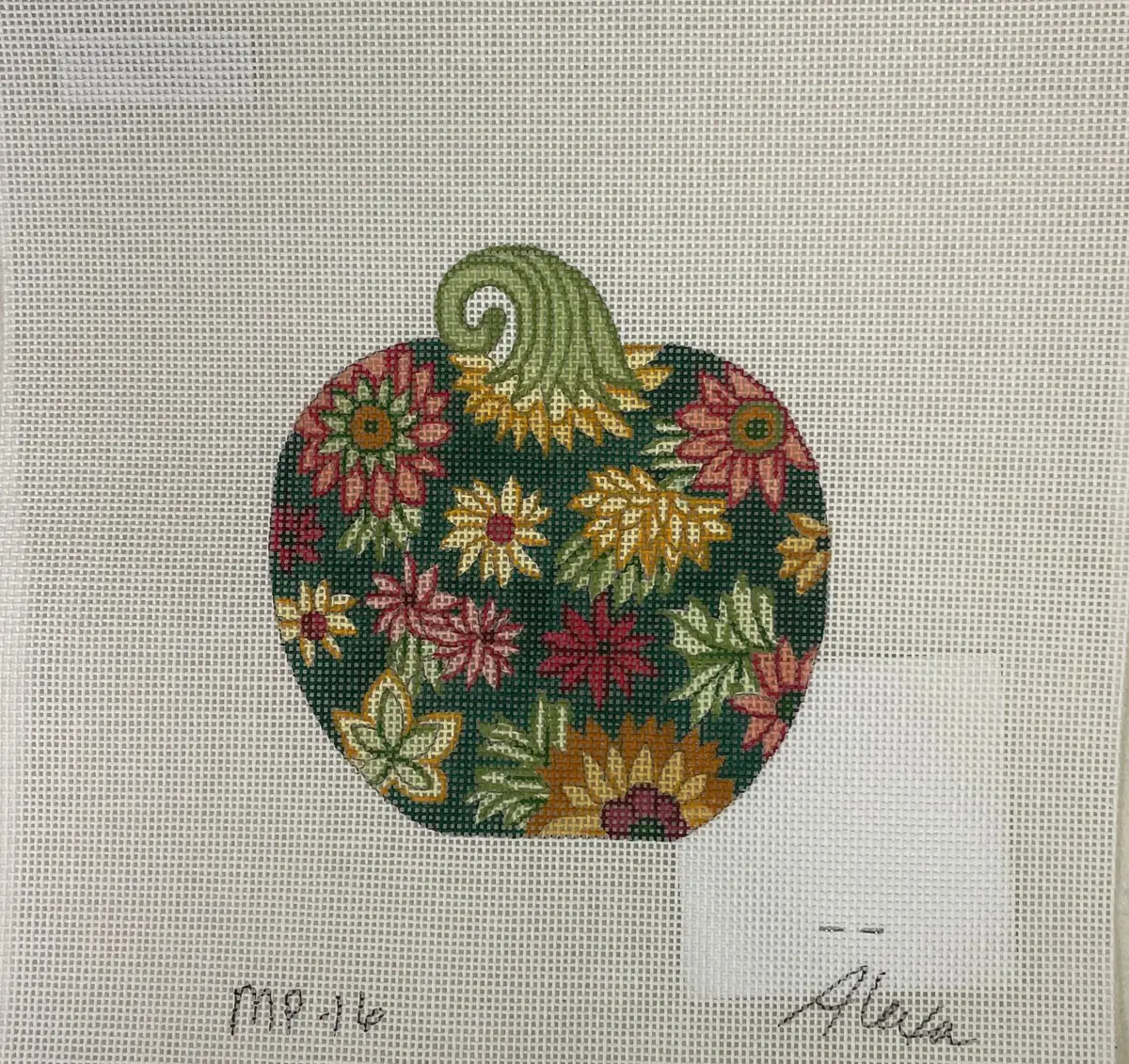 *Alexa Designs Mp16 Floral Pumpkin Ornament 1