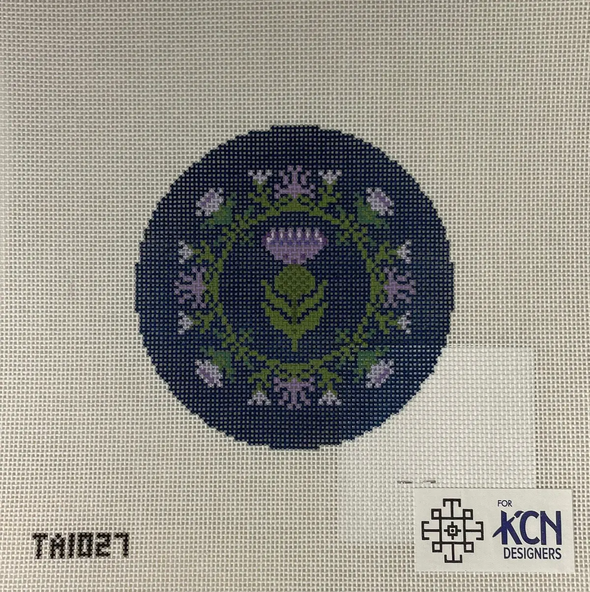 * Thorn Alexander Ta1027 Thistle Round On Navy 1
