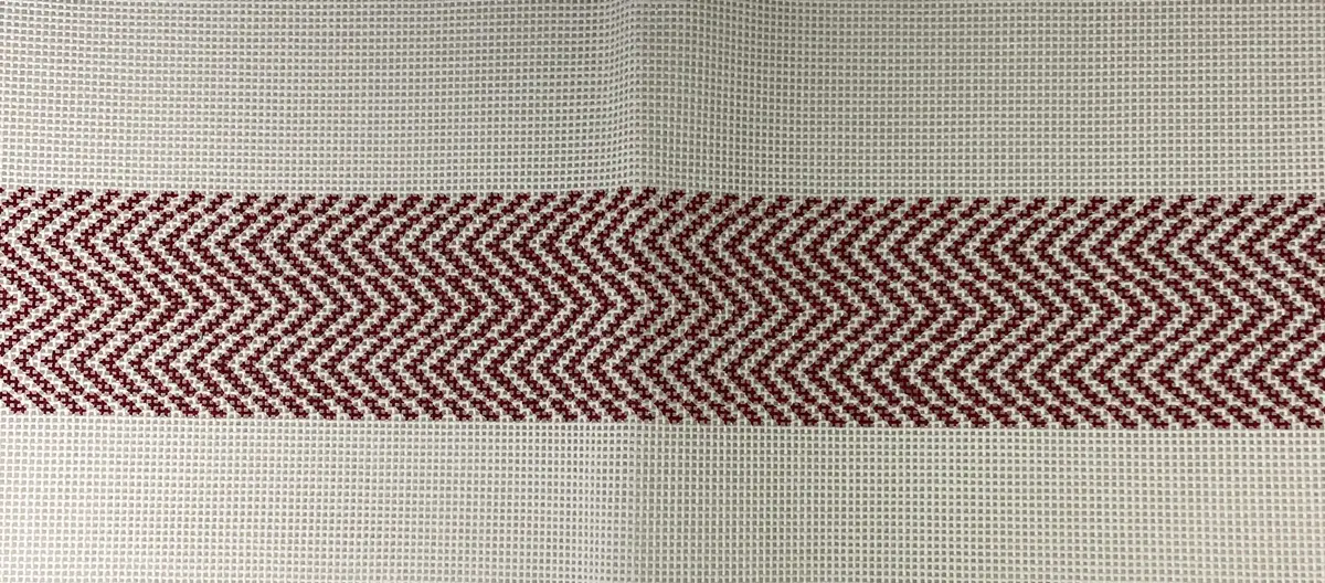 * Anne Fisher Needlepoint Af79 Red Chevron Guitar Strap 1