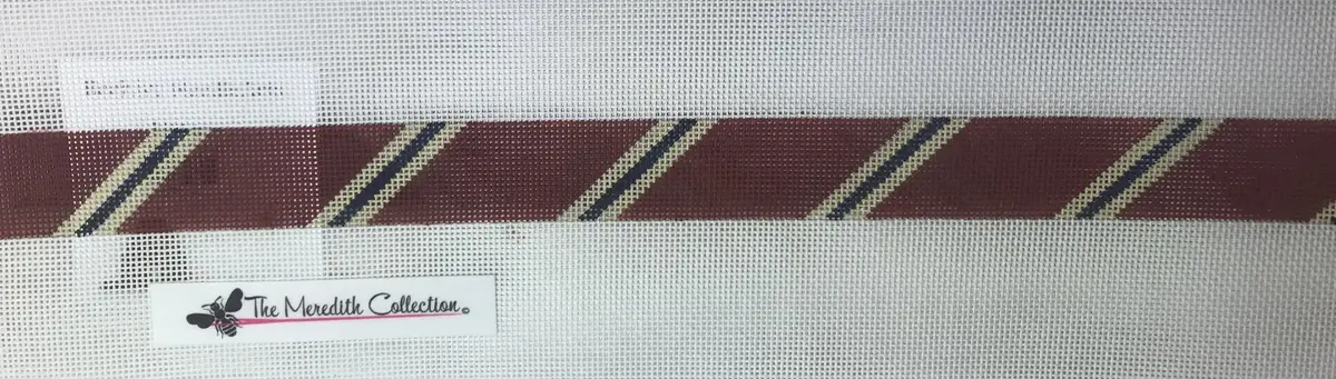 * Meredith Collection 121D Diagonal Stripe-Red/Khaki/Navy Belt 1