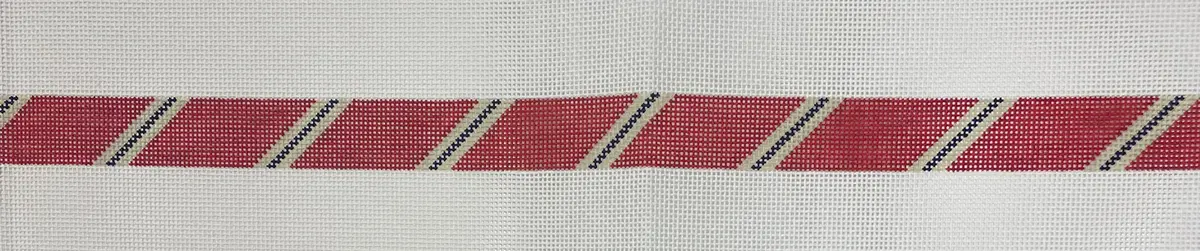 * The Meredith Collection 121Dd Diagonal Stripe Red/ Khaki/ Navy 13M 1