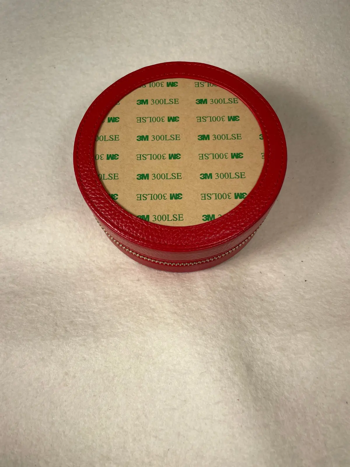 *Rachel Barri 5 Inch Round Self- Finishing Jewelry Box (4In Insert)- Red 1