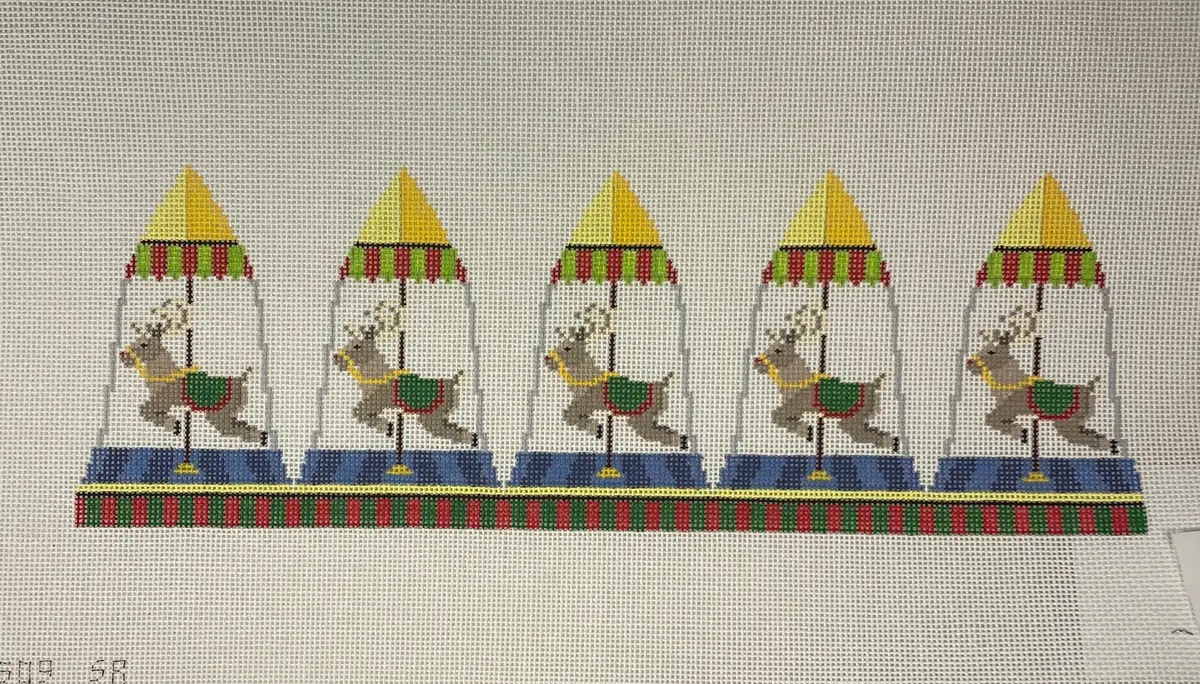* Susan Roberts Needlepoint Mh5509 Reindeer 3D Bell 1