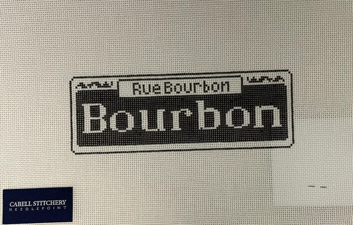 * Cabell Stitchery Vintage Bourbon Street Sign 1