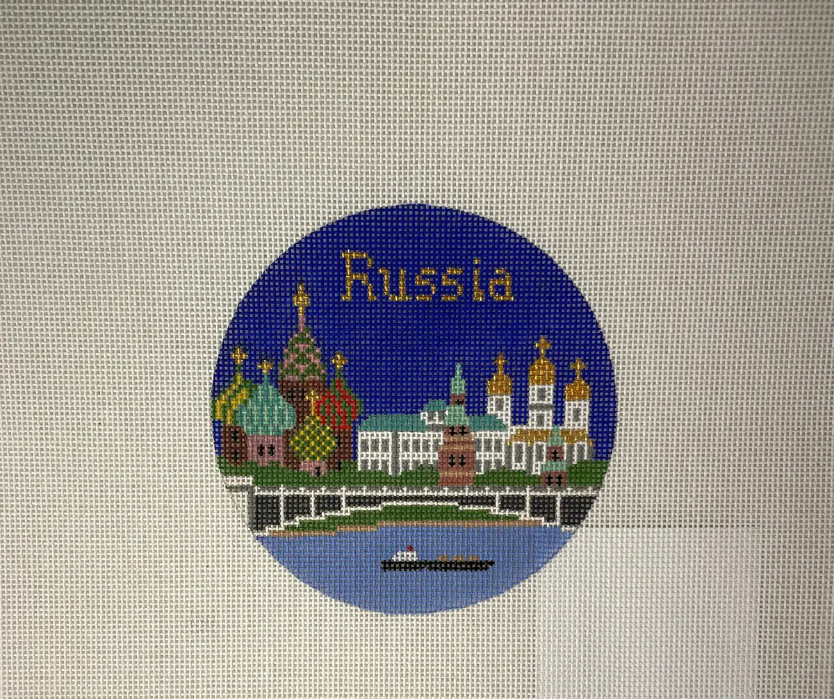 * Silver Needle 470 Russia Travel Rounb Ornament 1