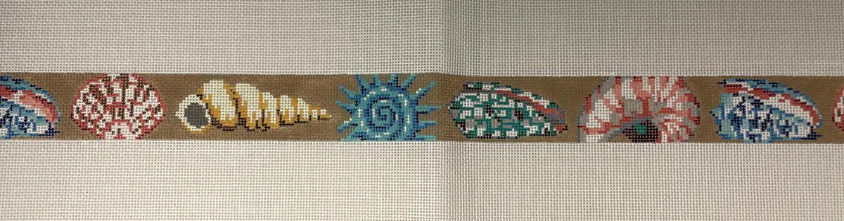 * Gayla Elliott Ge142 Shells Belt With Turquois And Pink Combo 1
