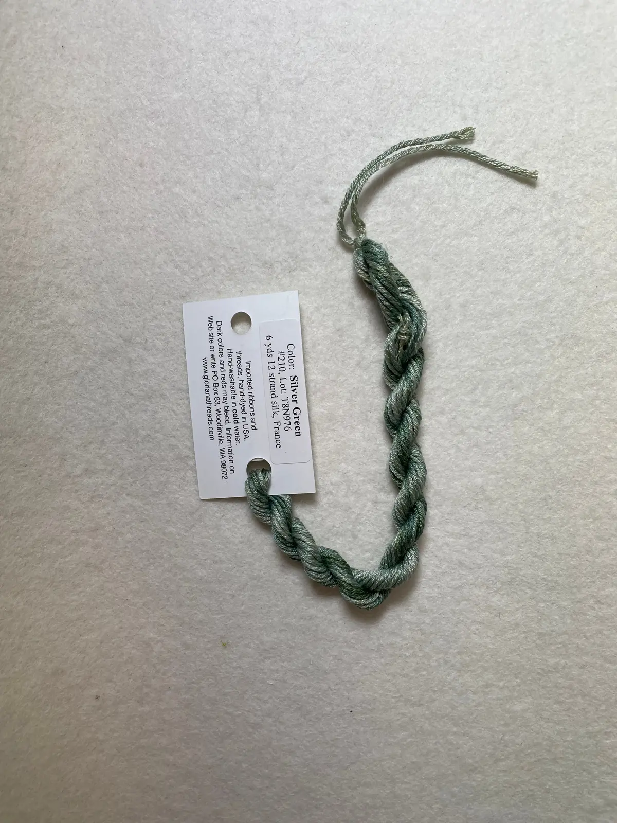 Gloriana Silk Floss 210 Silver Green 1
