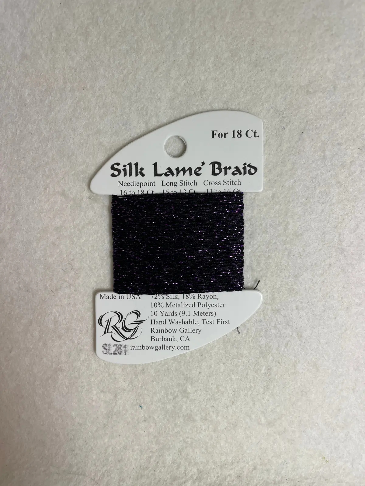 Silk Lame Braid Sl261 Eggplant 1