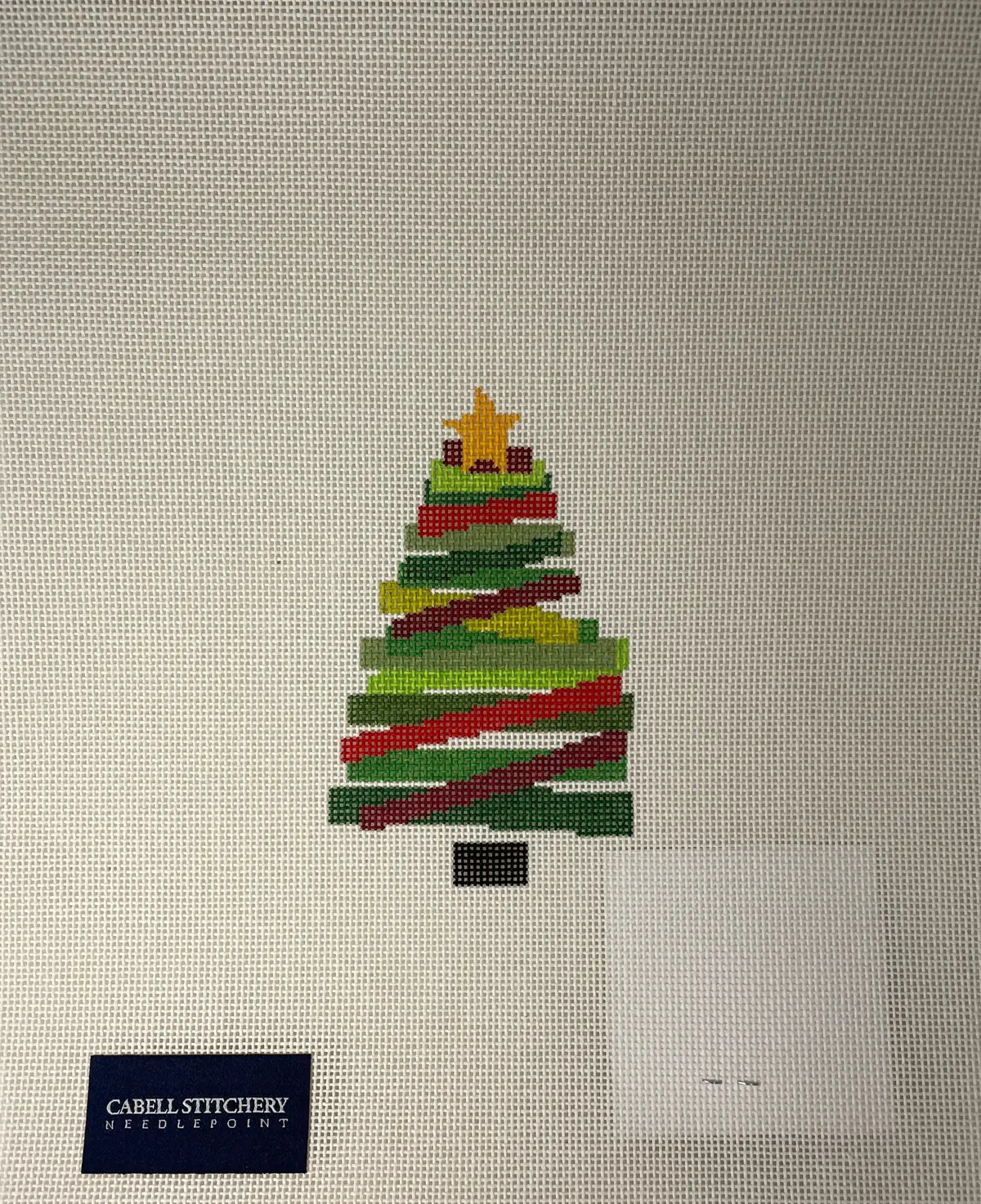 * Cabell Stitchery Cs02 Stackable Collection 4.5" Tree- Holiday Colors 1