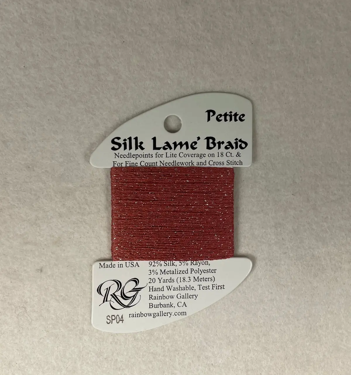 Petite Silk Lame Braid Sp04 Antique Rose 1