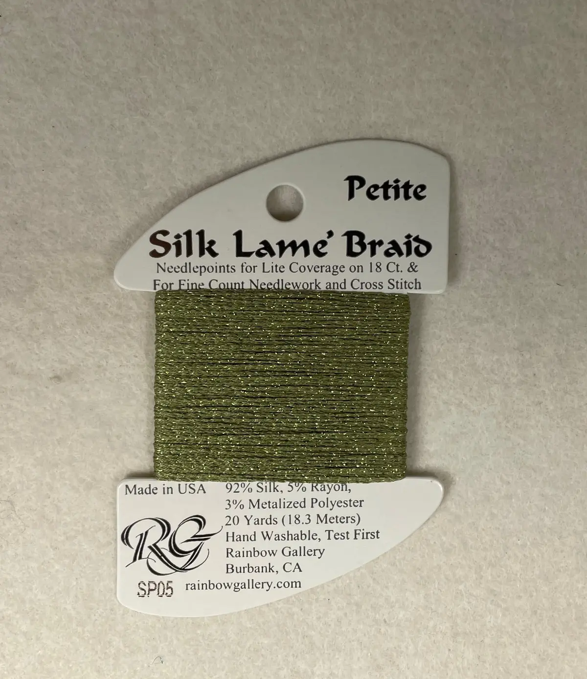 Petite Silk Lame Braid Sp05 Avocado 1