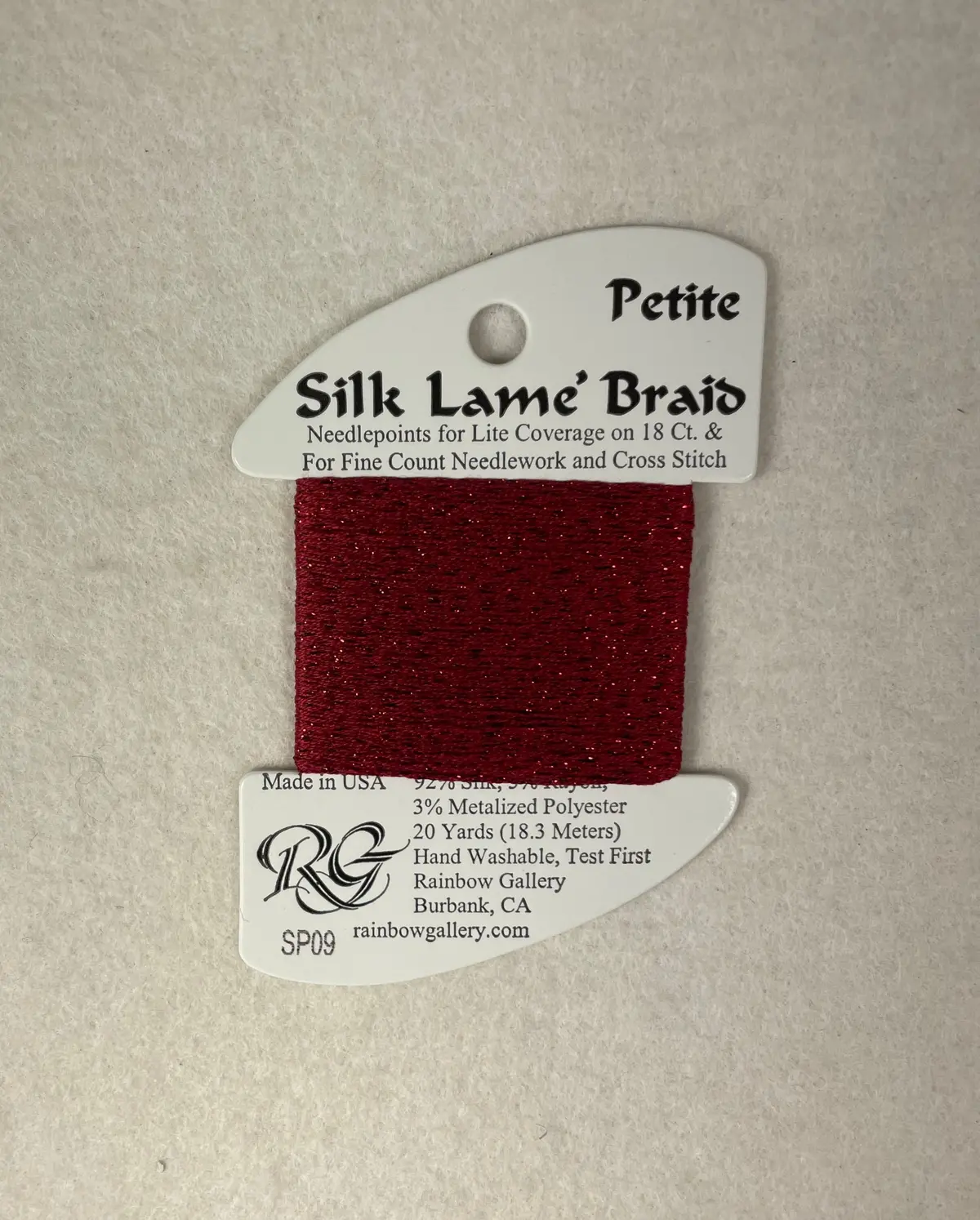 Petite Silk Lame Braid Sp09 Dark Red 1