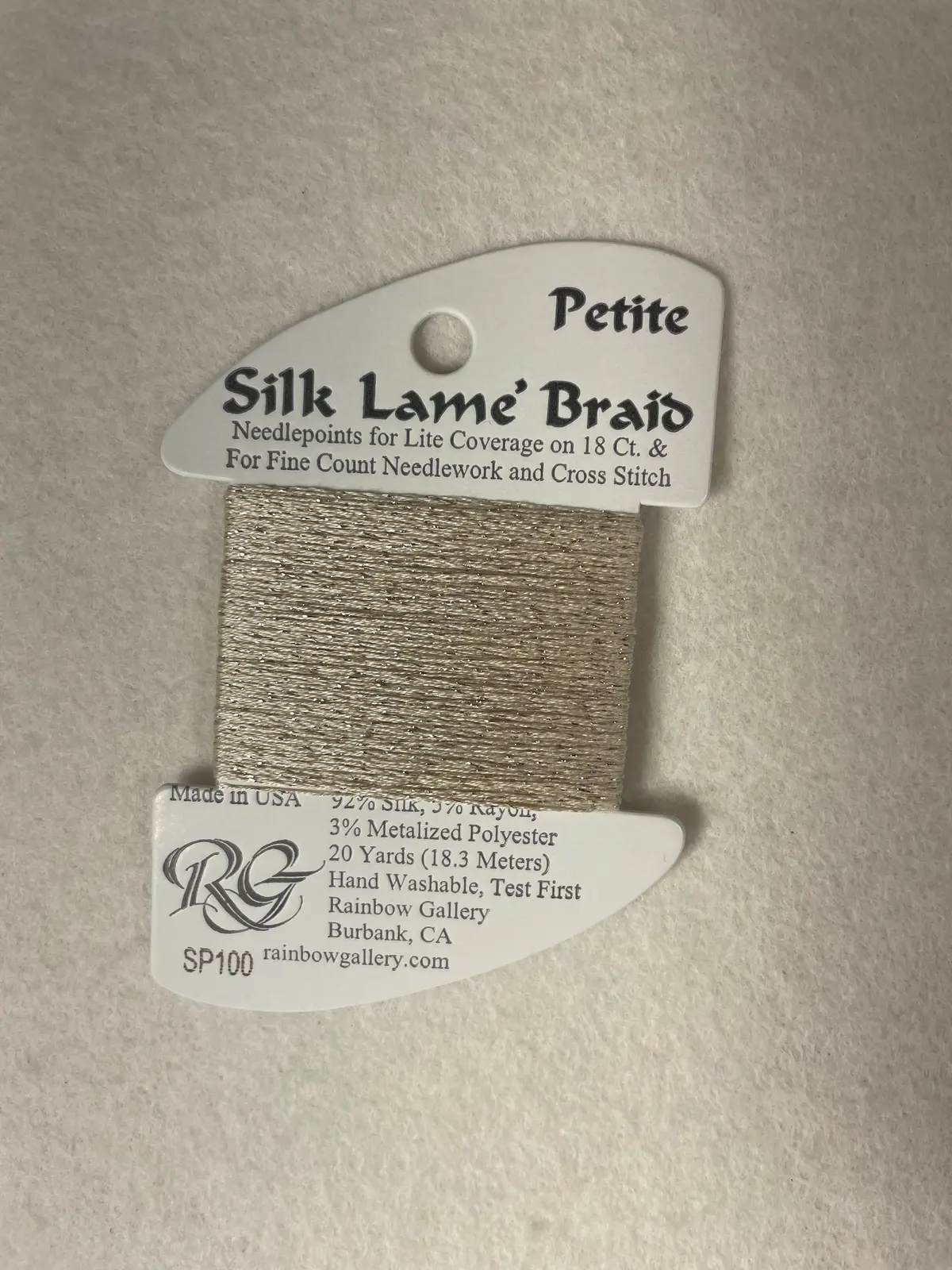 Petite Silk Lame Braid Sp100 Sand 1