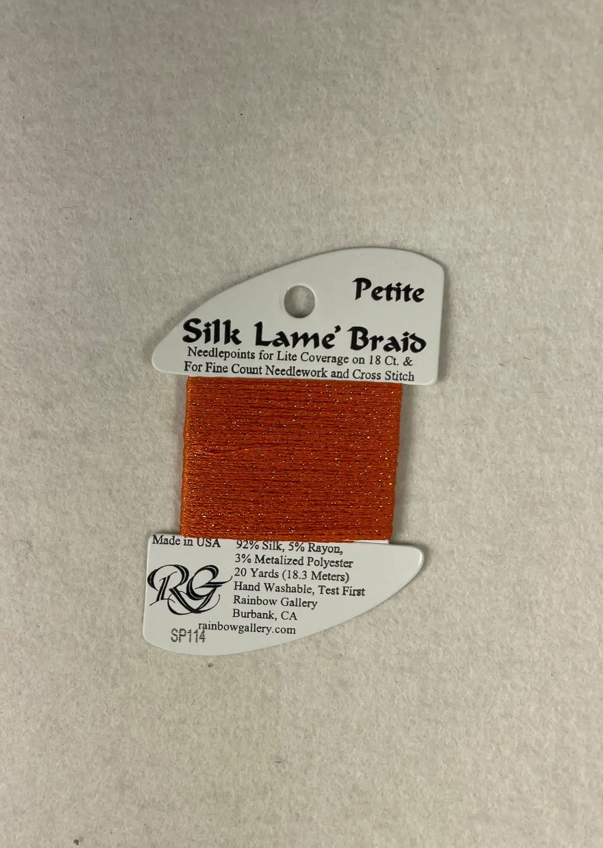 Petite Silk Lame Braid Sp114 Lite Pumpkin 1