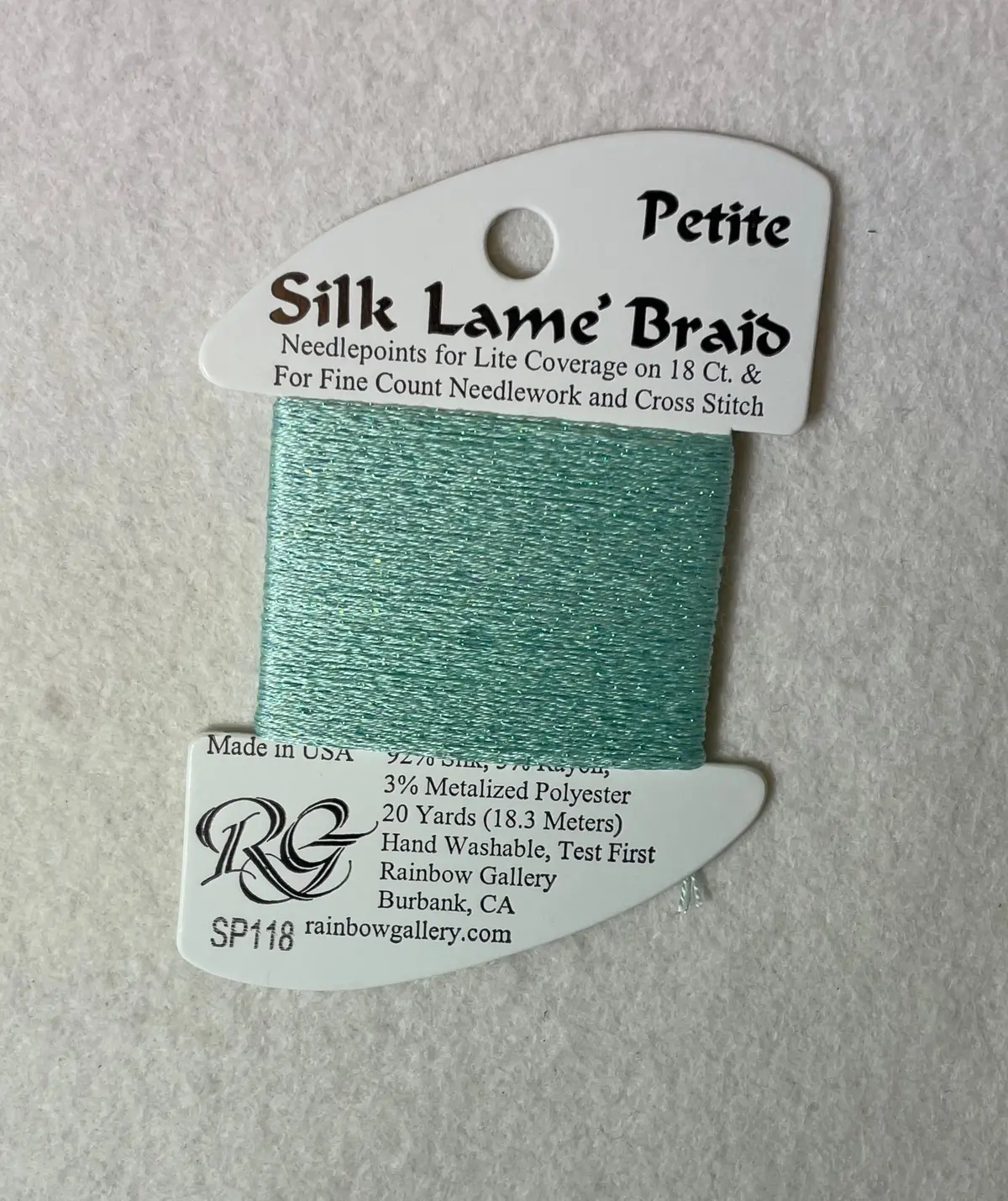 Petite Silk Lame Braid Sp118 Sea Spray 1