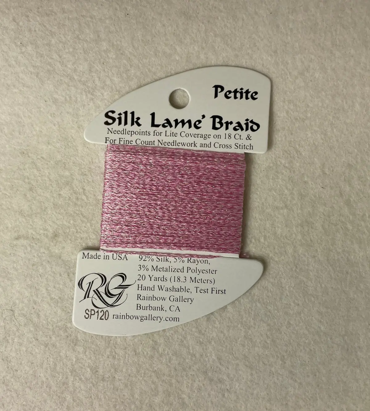 Petite Silk Lame Braid Sp120 Lite Raspberry 1