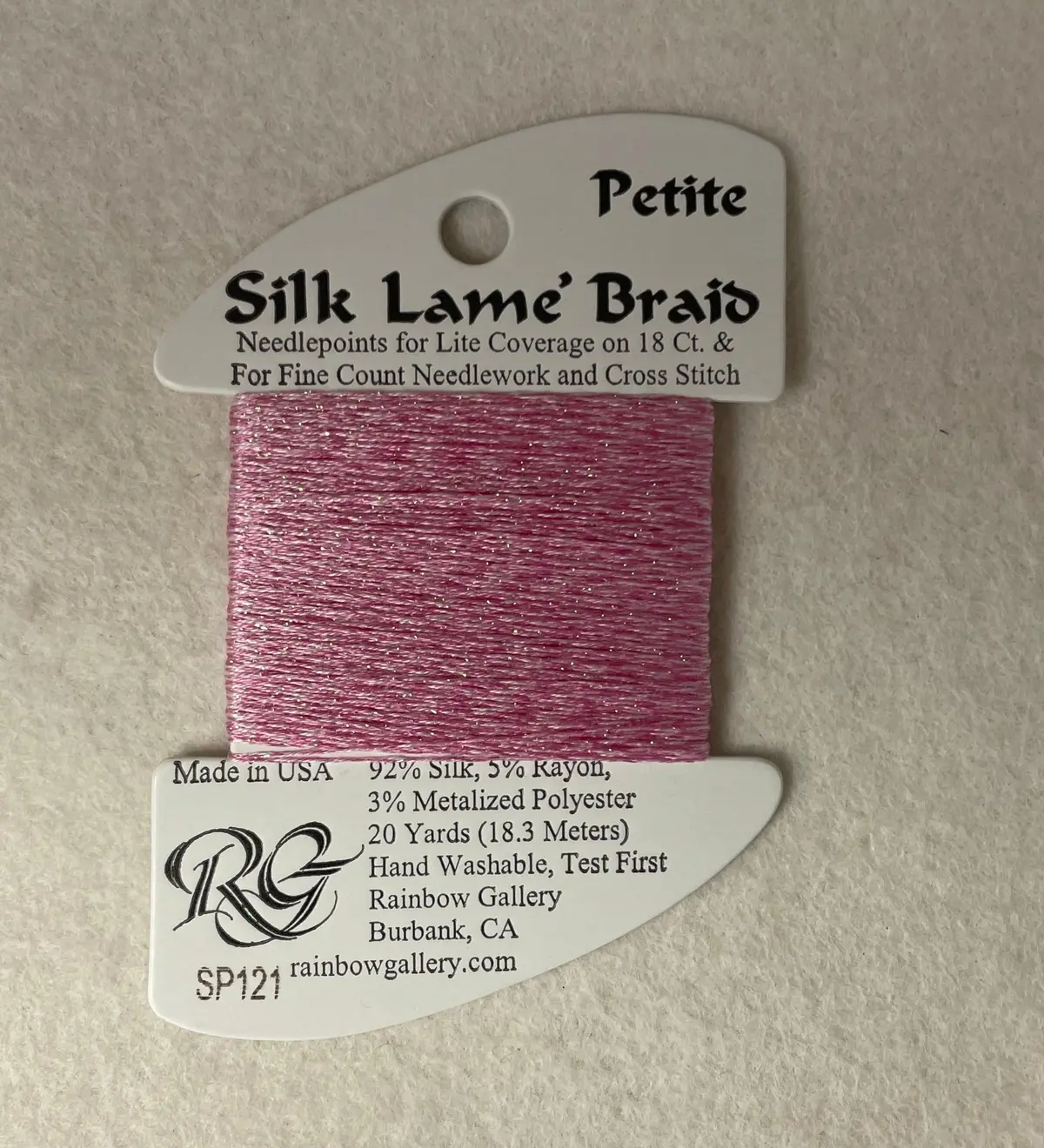 Petite Silk Lame Braid Sp121 Medium Raspberry 1