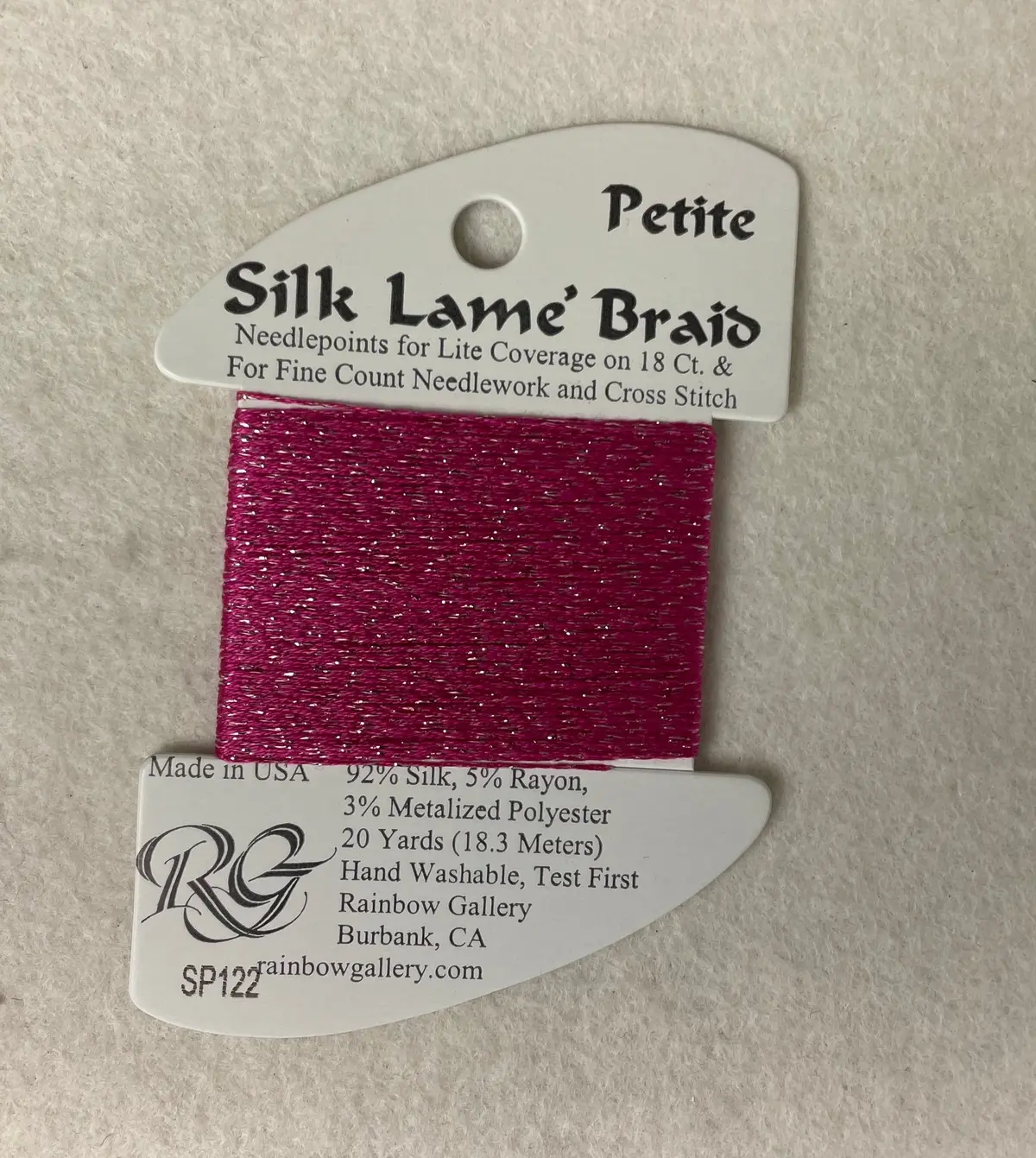 Petite Silk Lame Braid Sp122 Hot Pink 1