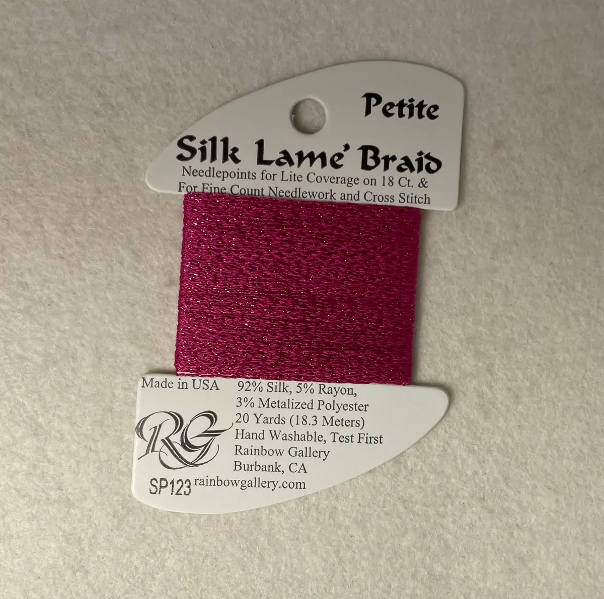 Petite Silk Lame Braid Sp123 Dark Hot Pink 1