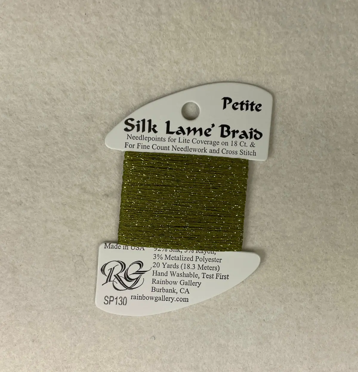 Petite Silk Lame Braid Sp130 Moss 1