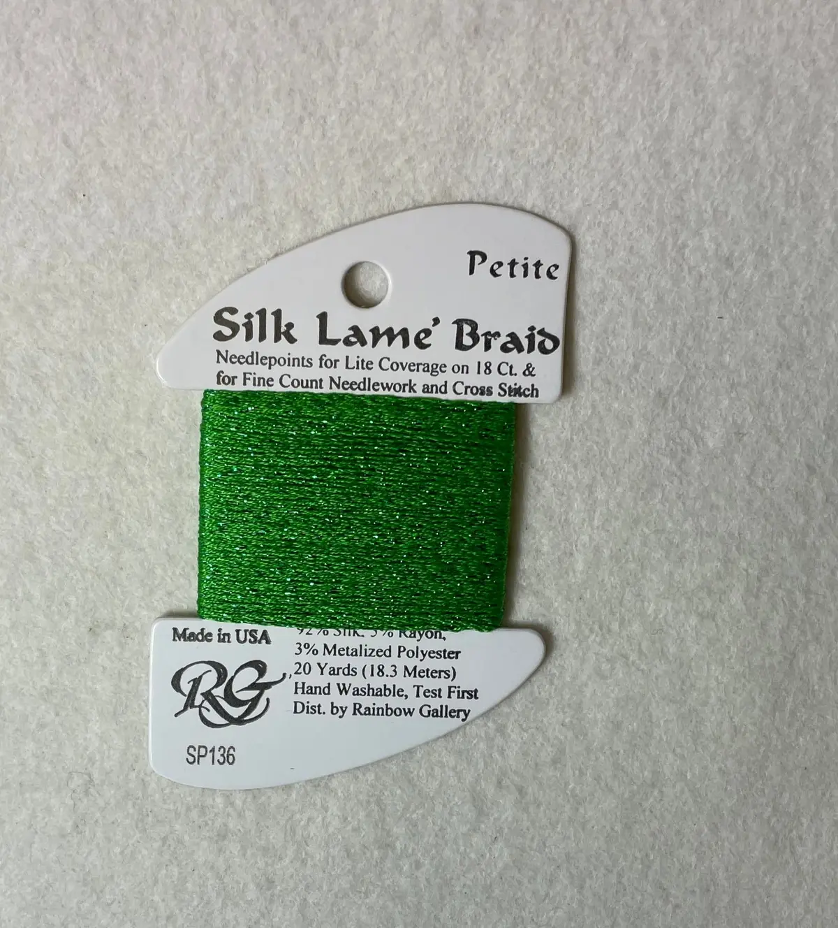 Silk Lame Braid Sp136 Kelly Green 1