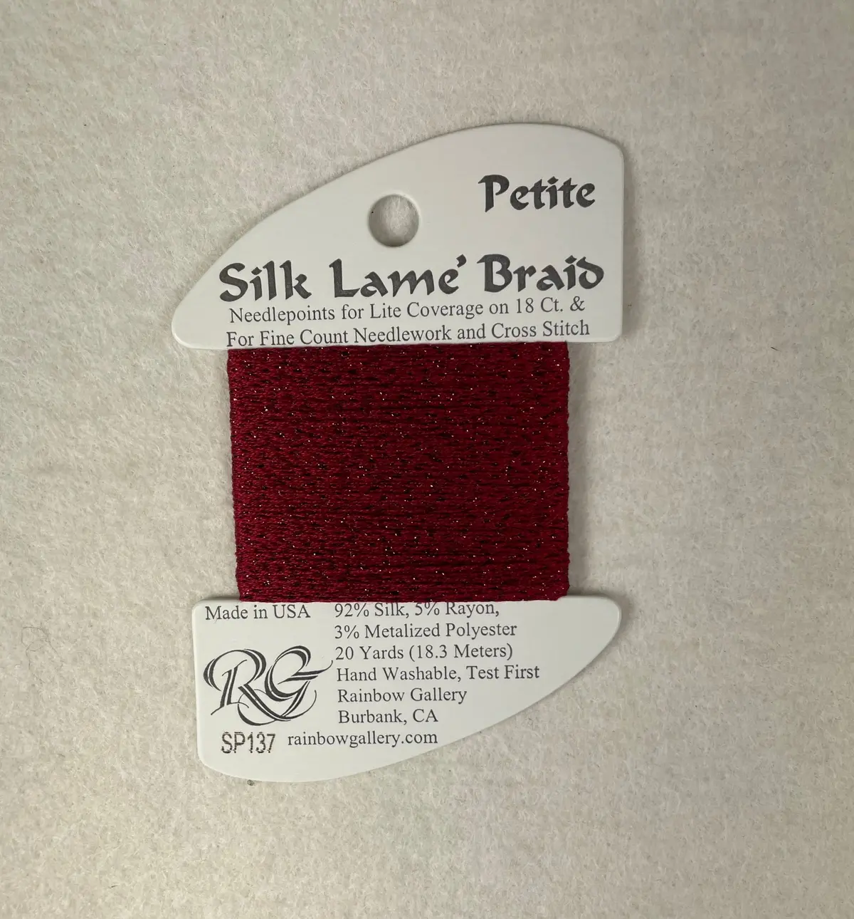 Petite Silk Lame Braid Sp137 Scarlet 1