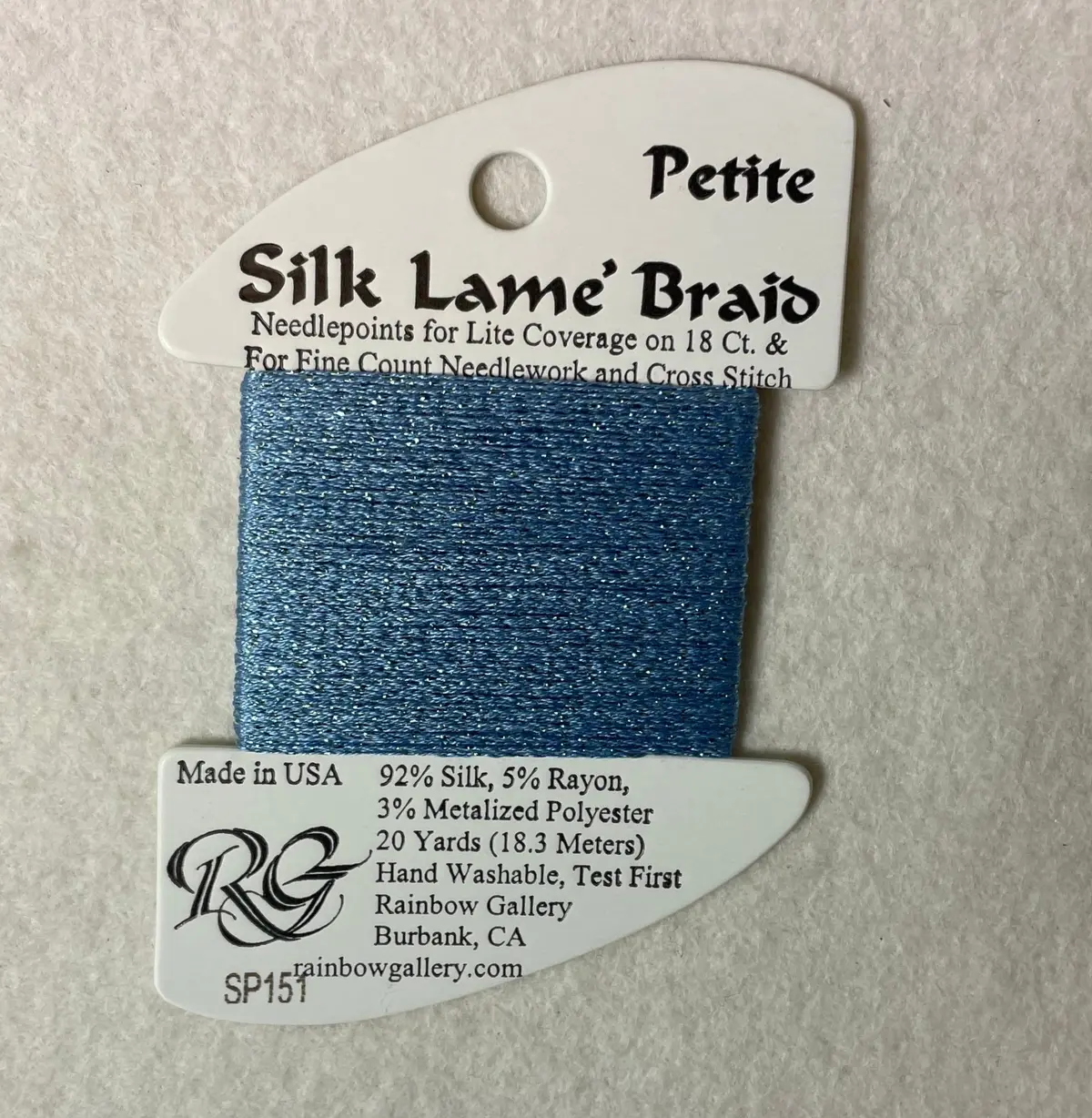 Petite Silk Lame Braid Sp151 Azure Blue 1