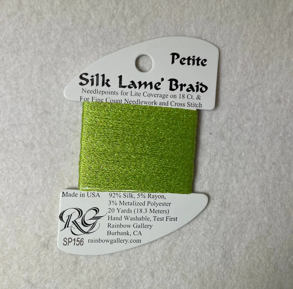 Petite Silk Lame Braid Sp156 Kiwi 1
