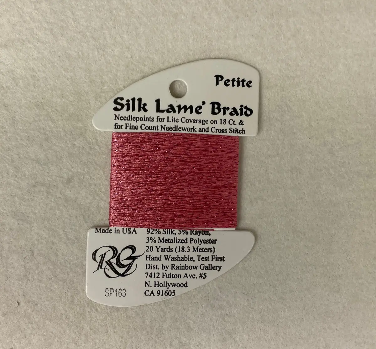 Petite Silk Lame Braid Sp163 Medium Rose 1