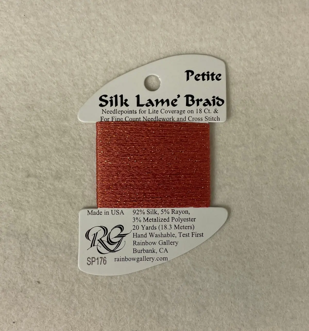 Petite Silk Lame Braid Sp176 Coral 1