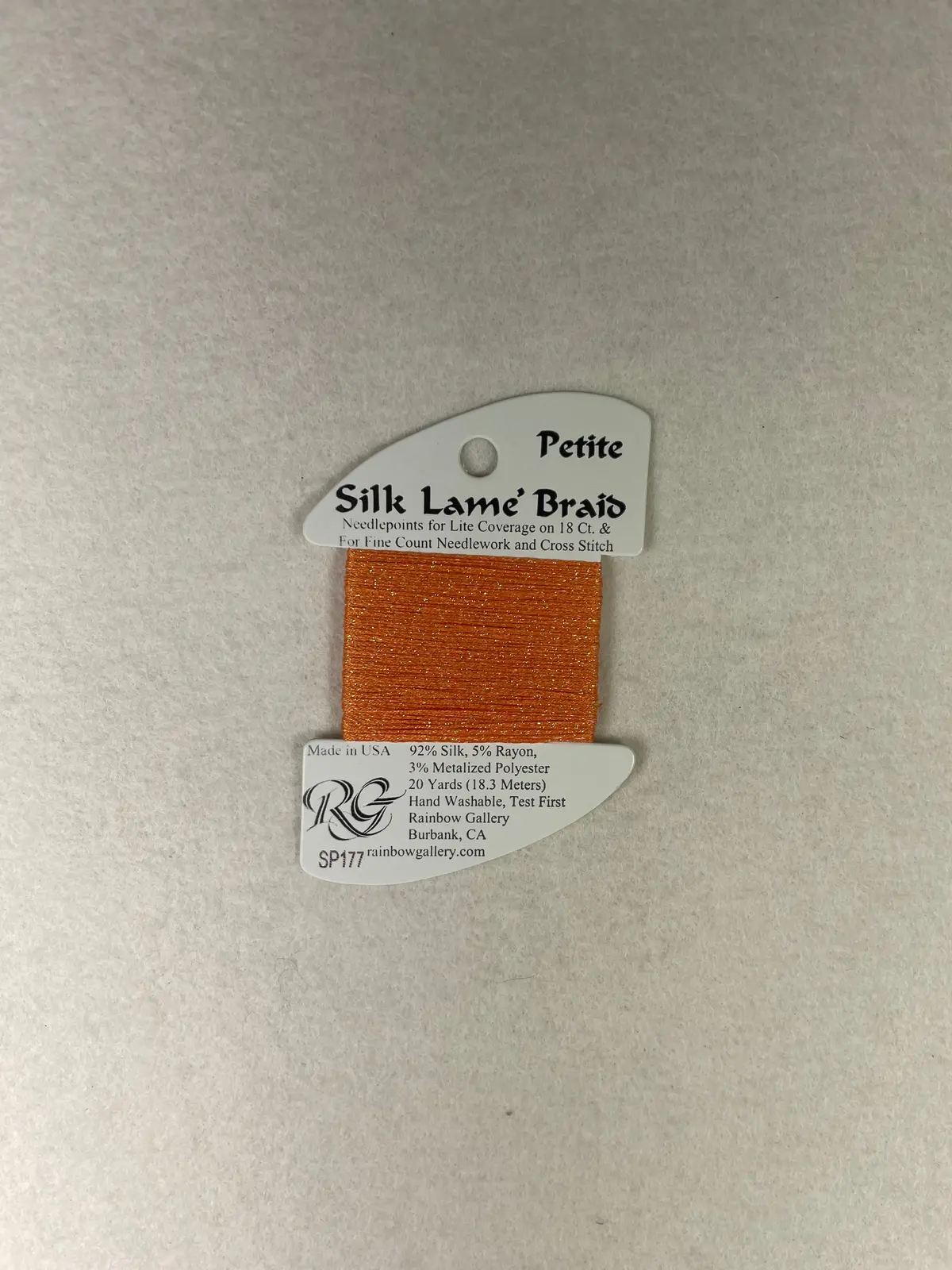 Petite Silk Lame Braid Sp177 Orange Pop 1