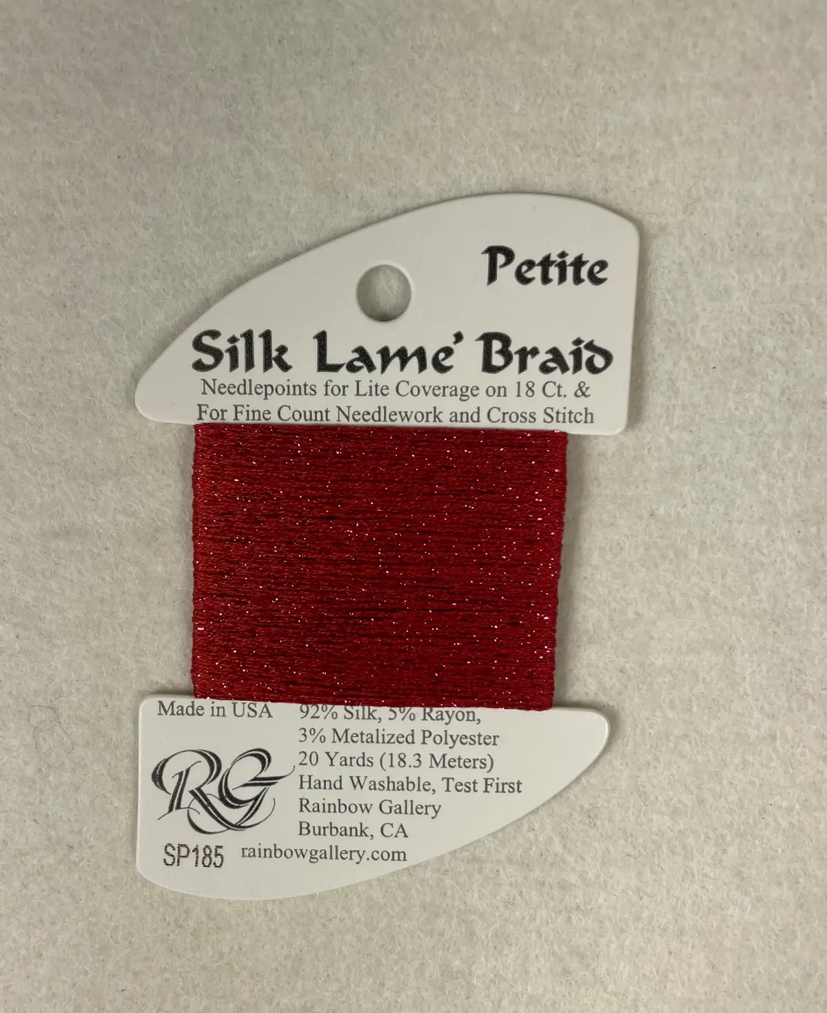 Petite Silk Lame Braid Sp185 Tango Red 1