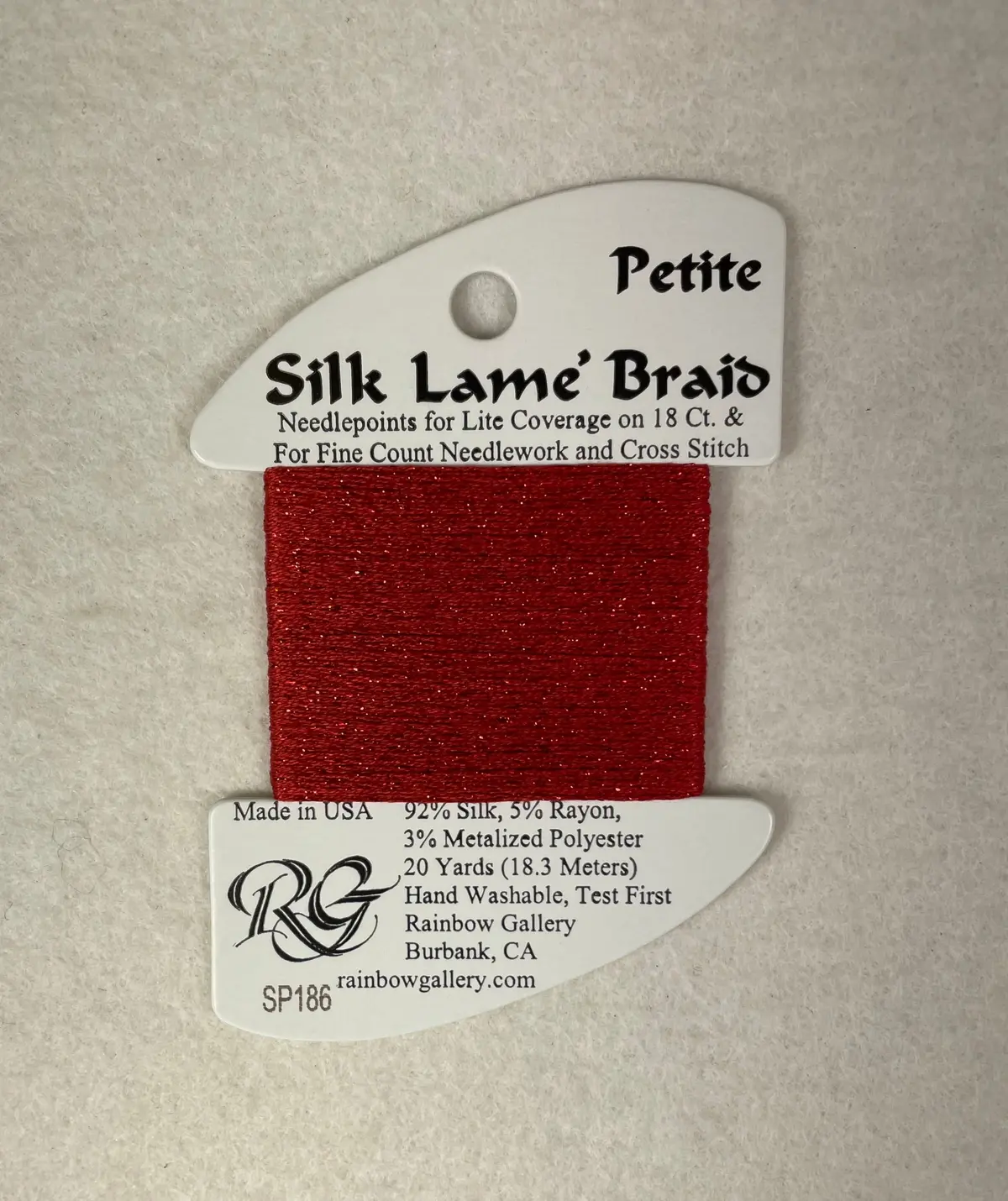Petite Silk Lame Braid Sp186 Fiery Red 1
