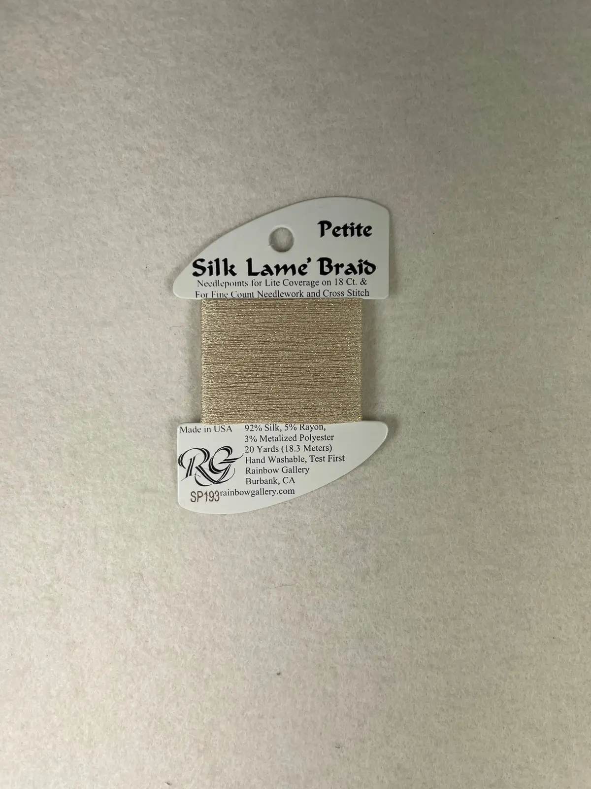 Petite Silk Lame Braid Sp193 Cream Brulee 1