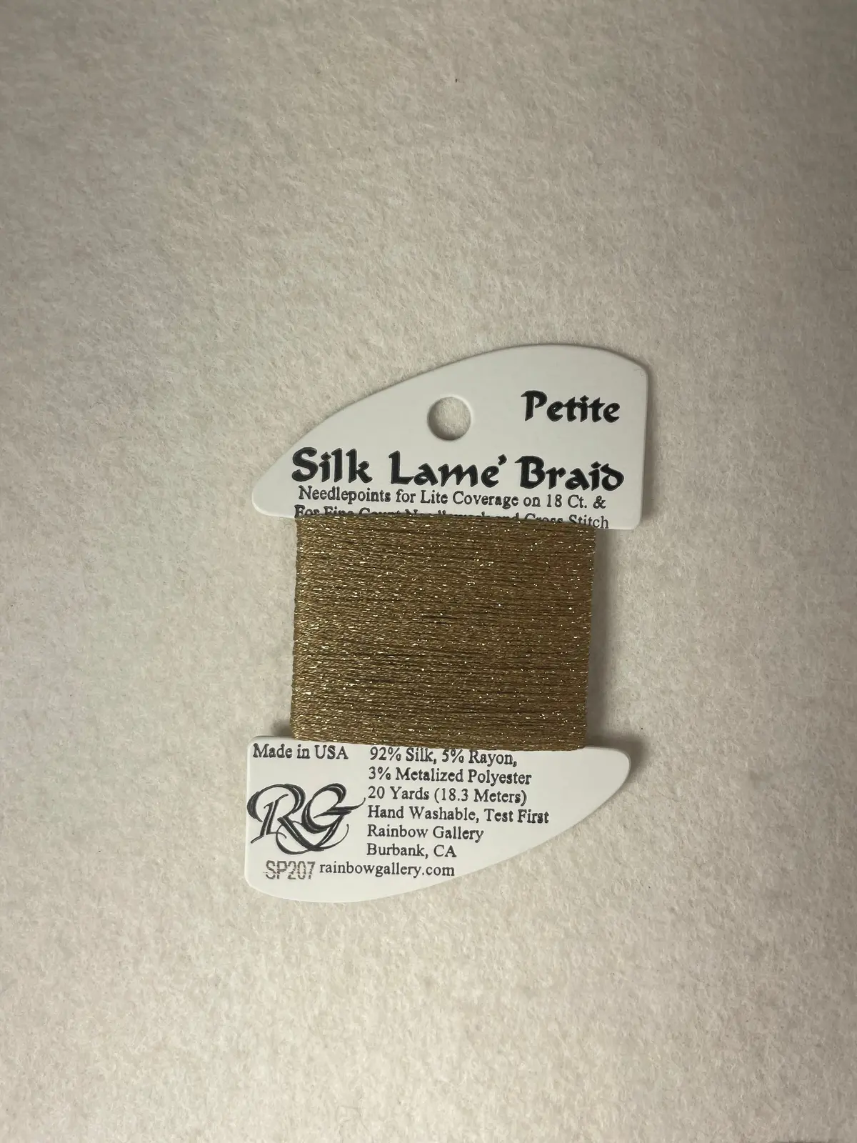 Petite Silk Lame Braid Sp207 Prairie Dust 1