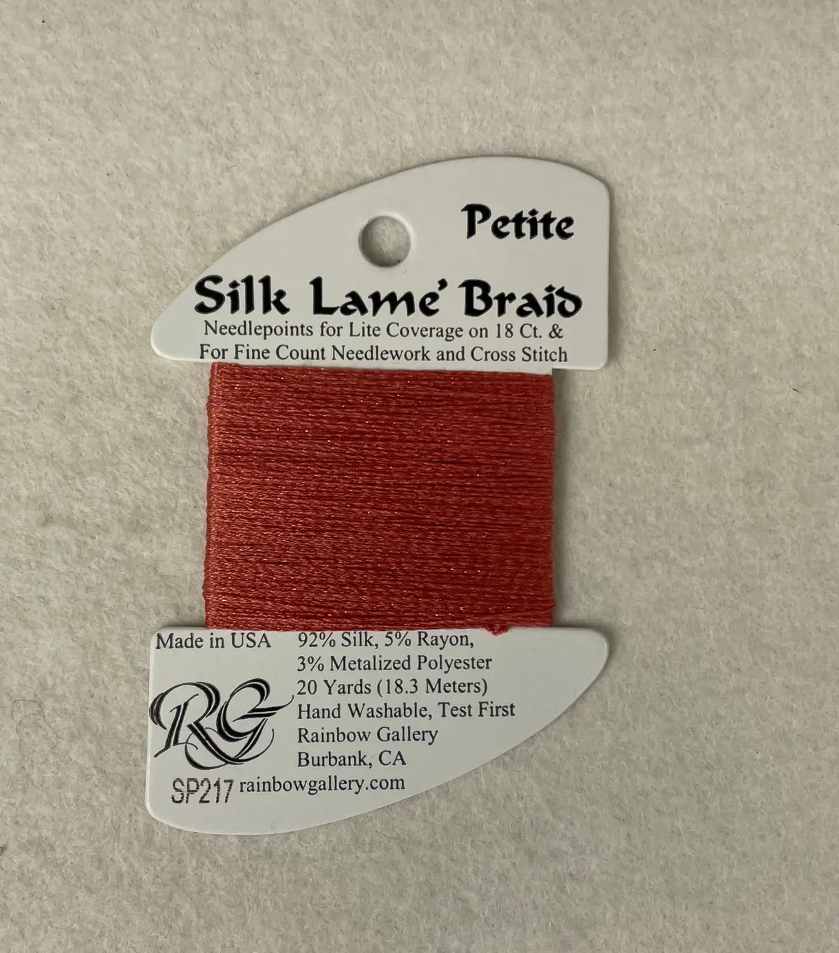 Petite Silk Lame Braid Sp217 Burnt Coral 1