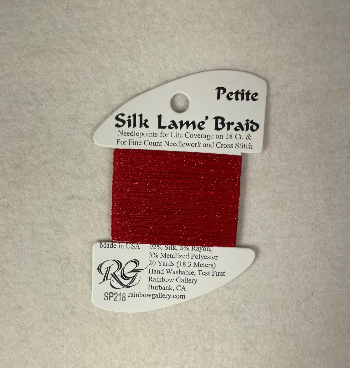 Petite Silk Lame Braid Sp218 Corvette Red 1