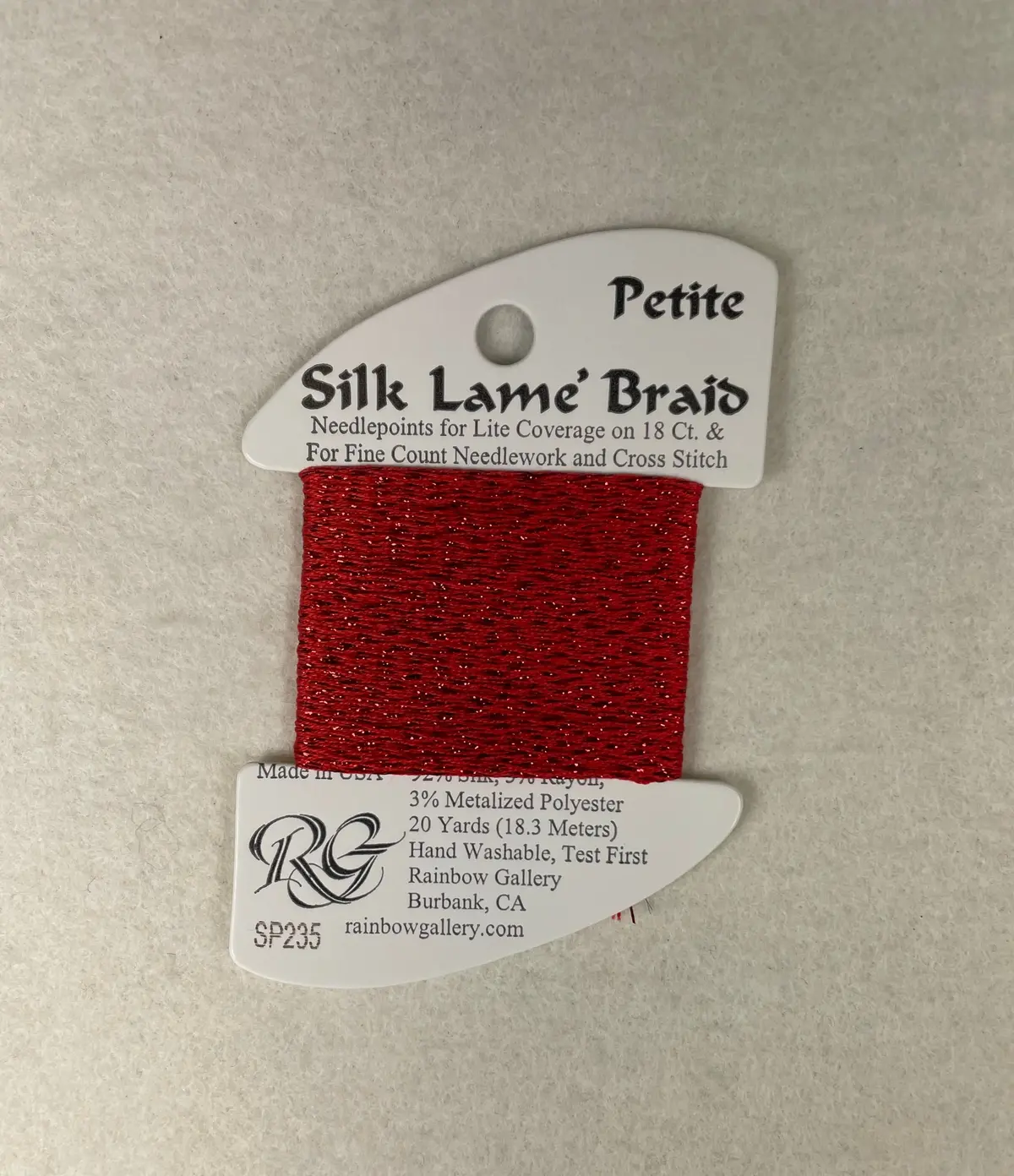 Petite Silk Lame Braid Sp235 Flame Scarlet 1