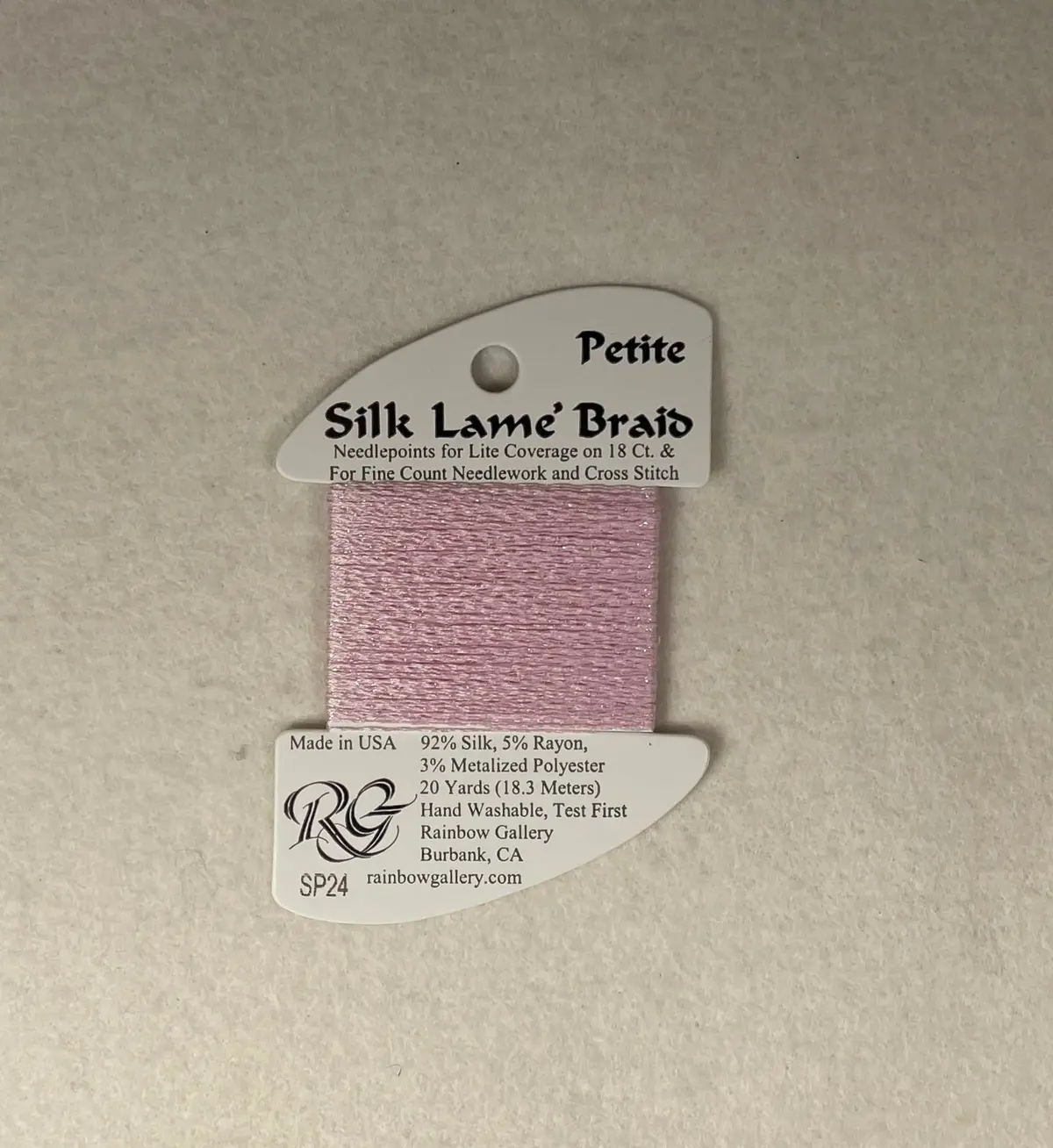 Petite Silk Lame Braid Sp24 Baby Pink 1
