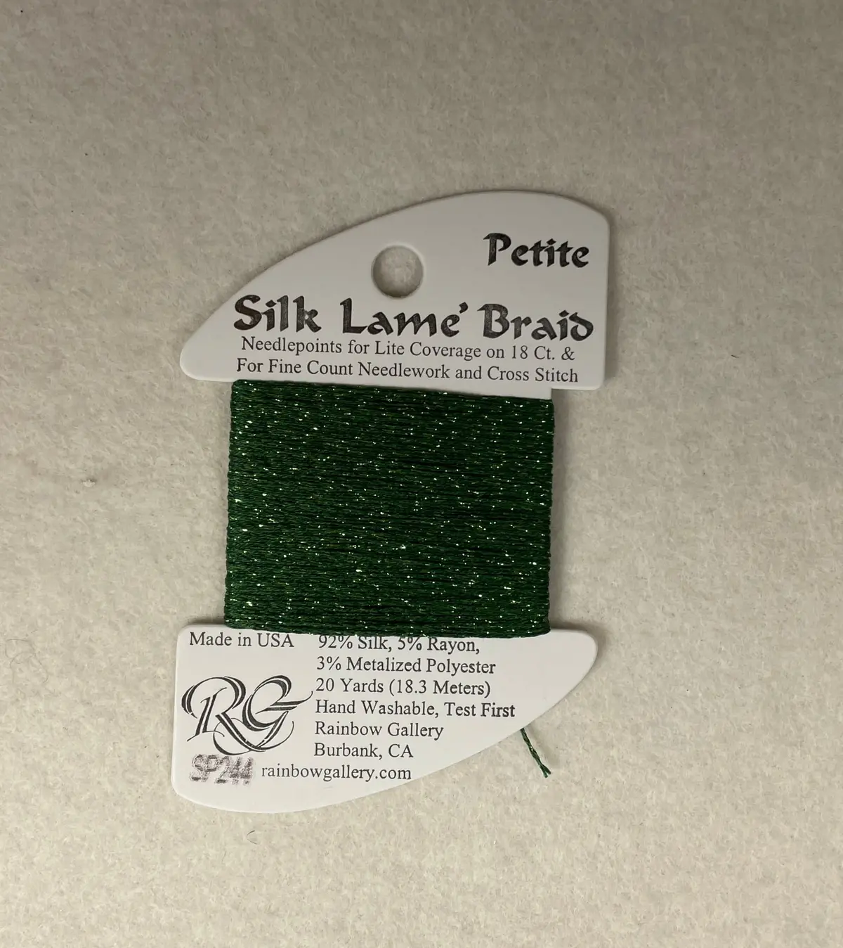 Petite Silk Lame Braid Sp244 Vineyard Green 1