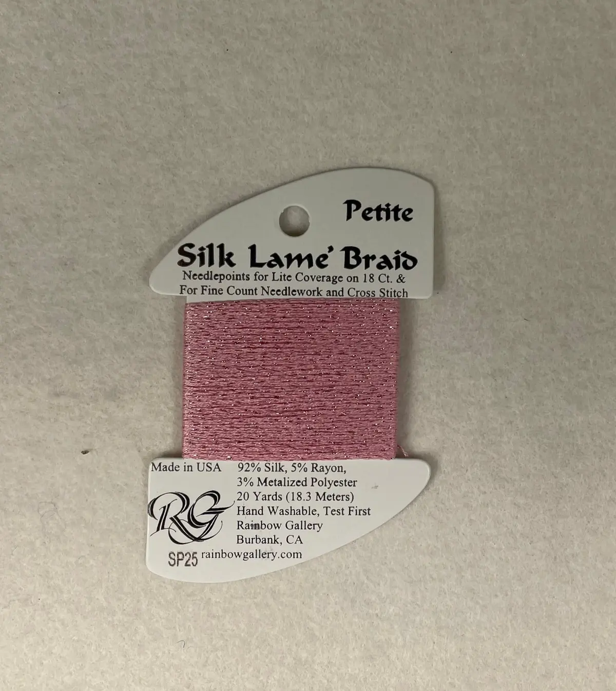 Petite Silk Lame Braid Sp25 Rose Pink 1