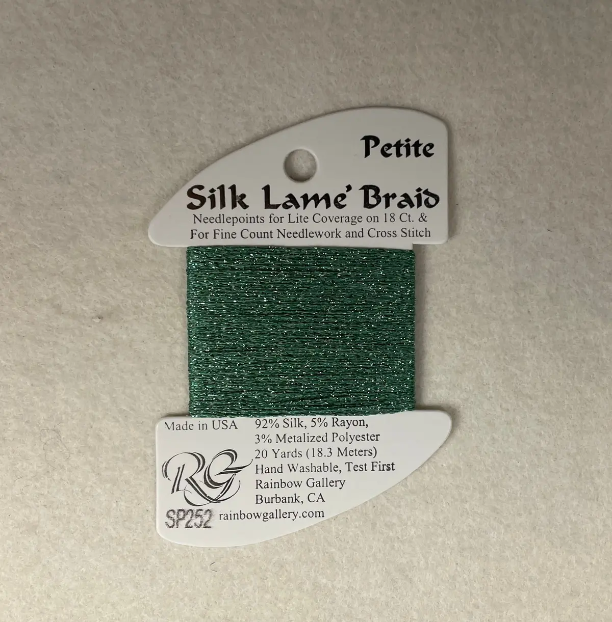 Petite Silk Lame Braid Sp252 Caribbean Green 1